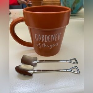 Gardener of the Year Mug with Shovel Spoons
